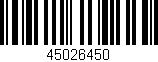 Código de barras (EAN, GTIN, SKU, ISBN): '45026450'