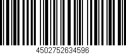 Código de barras (EAN, GTIN, SKU, ISBN): '4502752634596'