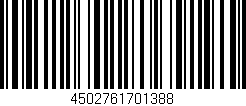 Código de barras (EAN, GTIN, SKU, ISBN): '4502761701388'