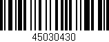 Código de barras (EAN, GTIN, SKU, ISBN): '45030430'