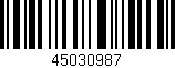 Código de barras (EAN, GTIN, SKU, ISBN): '45030987'