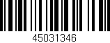 Código de barras (EAN, GTIN, SKU, ISBN): '45031346'