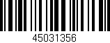 Código de barras (EAN, GTIN, SKU, ISBN): '45031356'