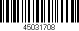 Código de barras (EAN, GTIN, SKU, ISBN): '45031708'