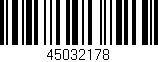 Código de barras (EAN, GTIN, SKU, ISBN): '45032178'