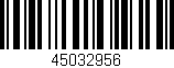 Código de barras (EAN, GTIN, SKU, ISBN): '45032956'