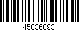 Código de barras (EAN, GTIN, SKU, ISBN): '45036893'