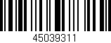 Código de barras (EAN, GTIN, SKU, ISBN): '45039311'
