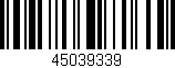 Código de barras (EAN, GTIN, SKU, ISBN): '45039339'