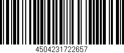 Código de barras (EAN, GTIN, SKU, ISBN): '4504231722657'