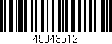 Código de barras (EAN, GTIN, SKU, ISBN): '45043512'