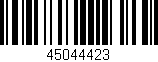 Código de barras (EAN, GTIN, SKU, ISBN): '45044423'