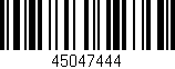Código de barras (EAN, GTIN, SKU, ISBN): '45047444'