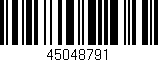 Código de barras (EAN, GTIN, SKU, ISBN): '45048791'