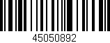 Código de barras (EAN, GTIN, SKU, ISBN): '45050892'
