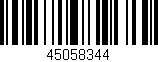 Código de barras (EAN, GTIN, SKU, ISBN): '45058344'