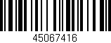 Código de barras (EAN, GTIN, SKU, ISBN): '45067416'