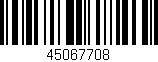 Código de barras (EAN, GTIN, SKU, ISBN): '45067708'