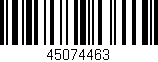Código de barras (EAN, GTIN, SKU, ISBN): '45074463'