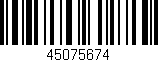Código de barras (EAN, GTIN, SKU, ISBN): '45075674'
