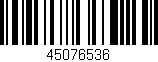 Código de barras (EAN, GTIN, SKU, ISBN): '45076536'