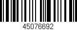 Código de barras (EAN, GTIN, SKU, ISBN): '45076692'