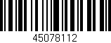 Código de barras (EAN, GTIN, SKU, ISBN): '45078112'