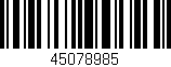 Código de barras (EAN, GTIN, SKU, ISBN): '45078985'