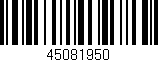 Código de barras (EAN, GTIN, SKU, ISBN): '45081950'