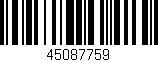 Código de barras (EAN, GTIN, SKU, ISBN): '45087759'