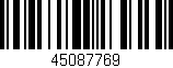 Código de barras (EAN, GTIN, SKU, ISBN): '45087769'
