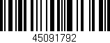 Código de barras (EAN, GTIN, SKU, ISBN): '45091792'