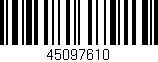 Código de barras (EAN, GTIN, SKU, ISBN): '45097610'
