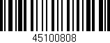 Código de barras (EAN, GTIN, SKU, ISBN): '45100808'