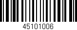 Código de barras (EAN, GTIN, SKU, ISBN): '45101006'