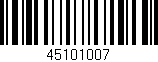 Código de barras (EAN, GTIN, SKU, ISBN): '45101007'