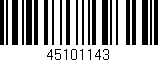 Código de barras (EAN, GTIN, SKU, ISBN): '45101143'