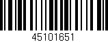 Código de barras (EAN, GTIN, SKU, ISBN): '45101651'