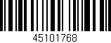 Código de barras (EAN, GTIN, SKU, ISBN): '45101768'