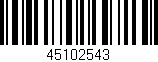 Código de barras (EAN, GTIN, SKU, ISBN): '45102543'