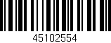 Código de barras (EAN, GTIN, SKU, ISBN): '45102554'