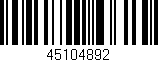 Código de barras (EAN, GTIN, SKU, ISBN): '45104892'