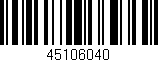 Código de barras (EAN, GTIN, SKU, ISBN): '45106040'