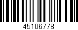Código de barras (EAN, GTIN, SKU, ISBN): '45106778'