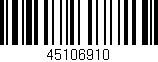 Código de barras (EAN, GTIN, SKU, ISBN): '45106910'