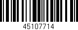 Código de barras (EAN, GTIN, SKU, ISBN): '45107714'