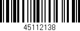 Código de barras (EAN, GTIN, SKU, ISBN): '45112138'