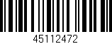 Código de barras (EAN, GTIN, SKU, ISBN): '45112472'
