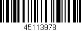 Código de barras (EAN, GTIN, SKU, ISBN): '45113978'