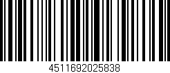 Código de barras (EAN, GTIN, SKU, ISBN): '4511692025838'
